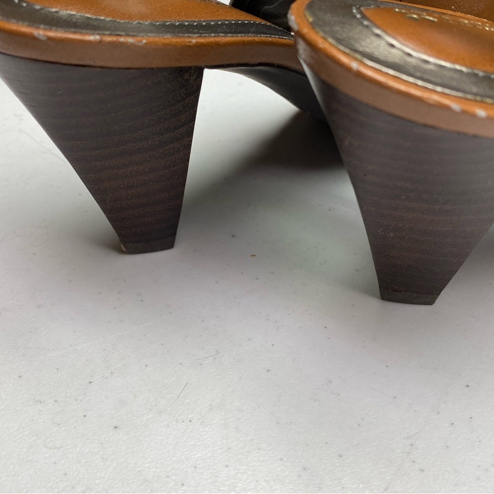 Naturalizer DRK TAN Leather Heeled Slingbacks, 8M Spring Sale - Picture 4 of 9